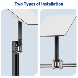 SZSAUTO Pipe Adapter for Starlink Satellite Dish V2 Antenna Pole Mount with U Bolt Pole Clamp - Sturdy Aluminium Alloy - Built-in Anti-Rotation Rib Safe Stable Pipe Adapter