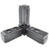 Design61 4x Connector for Square Pipes with Outlet Pipe Connector