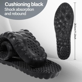 COMNICO Shoe Insoles, Memory Foam Arch Support Shock Absorption Orthotics Shoe Inserts Comfortable Inner Soles Replacement Sports Insoles for Women Men Standing All Day (10-11)