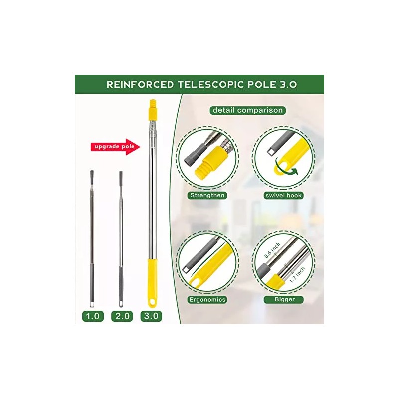 Newliton Kit De Plumero De 17 Pies De Alto Alcance