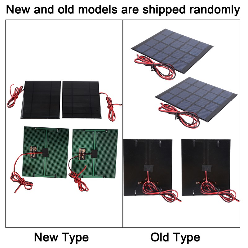 2pcs DC5V 500mA Solar Panel Cell Power Module Polycrystalline Silicon