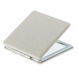 uxcell Small Pocket Mirror for Purse, Square Magnifying Foldable Silver Makeup Handheld Compact Mirror for Women, Purse, Travel, Girls, Gift(Beige, 2.83" x 2.83")