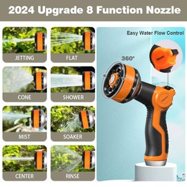 Omont Metal Garden Hose 25FT, Heavy Duty 304 Stainless Steel Water Hoses with Nozzle, Flexible Garden Hose, Lightweight, Rust Proof, No-Kink & Tangle for Yard, Outdoor, RV