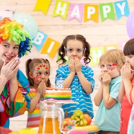 Generic Face Paint Stencils - Makeup Painting Templates - Washable Paint Stencils Reusable, Painting Stencils for Most Faces for Kids Makeup Body Art Painting