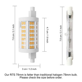 Familite R7S LED Bulb 78MM, 15W Dimmable J78 Flood Light, 150W Halogen T3 Replacement for Torchiere Wall Sconce Work Banker Light, Natural White 4000K, Pack of 2
