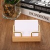 PATIKIL Business Card Holder for Desk, Wood Business Card Holders