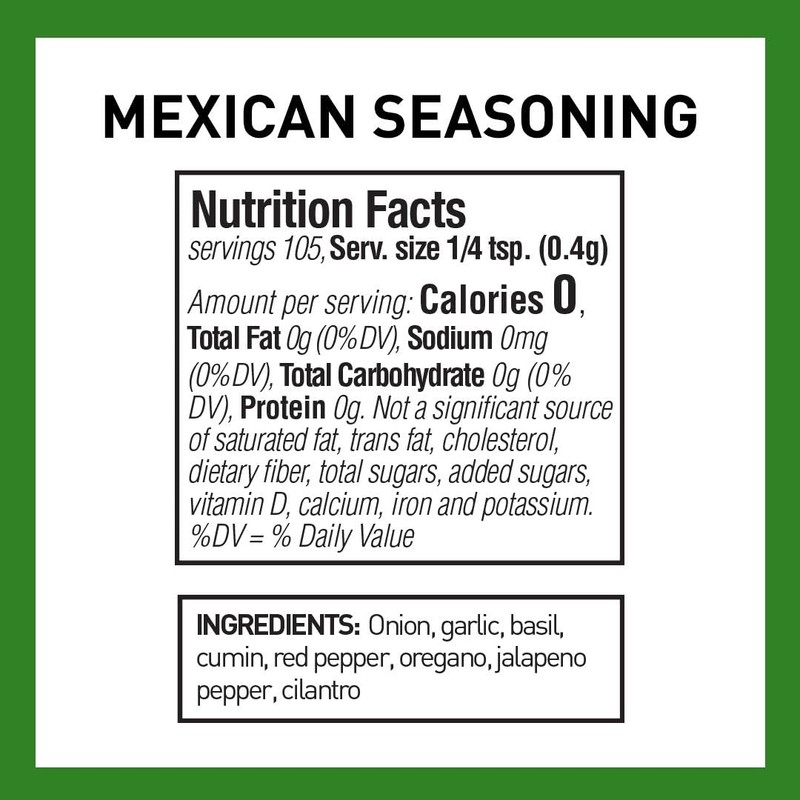 Spice Hunter Mexican Seasoning Blend, Salt Free, 1.5 Ounce (Pack