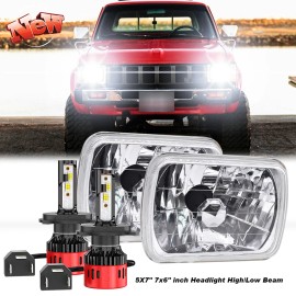 CHUSYYRAY 5x7" 7x6" LED Headlight Hi-Lo Beam DRL for Toyota Pickup 1982-1995 Truck 4Runner