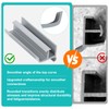 Gray Sliding Shower Door Bottom Guide - 1-3/8" Wide x
