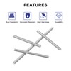QUARKZMAN 8 Pieces Threaded Rods, M4 x 75 mm, 304