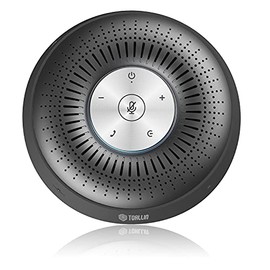 TOALLIN Bluetooth Conference Speaker with 4 Microphones Array, 360° Voice Pickup, USB Portable Conference Microphone Speakerphone for Smartphones, Laptops and Desktops