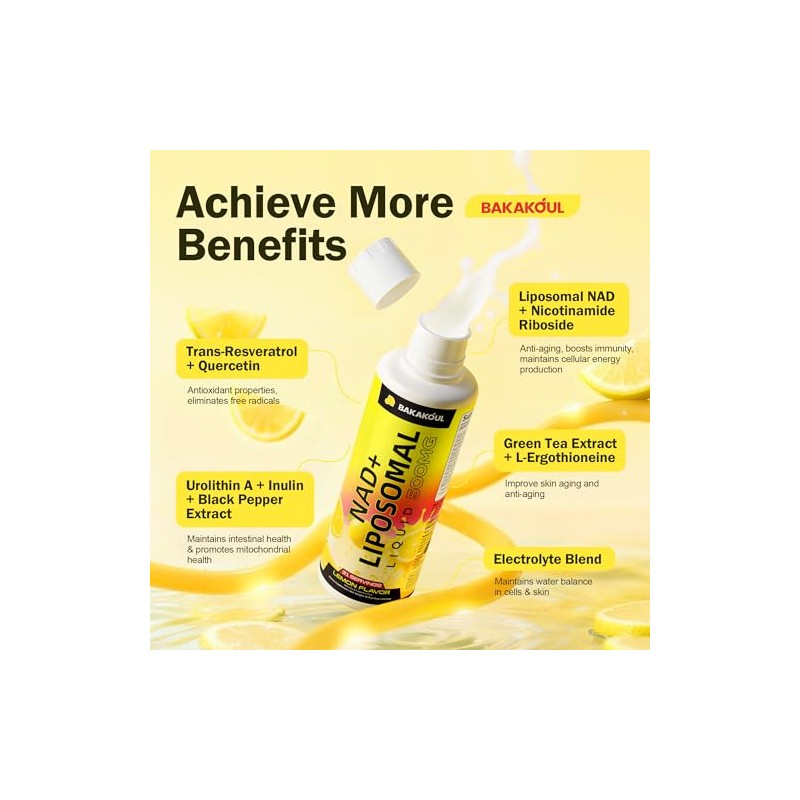 Suplemento líquido liposomal NAD+ - Diseñado para ayudar a apoyar
