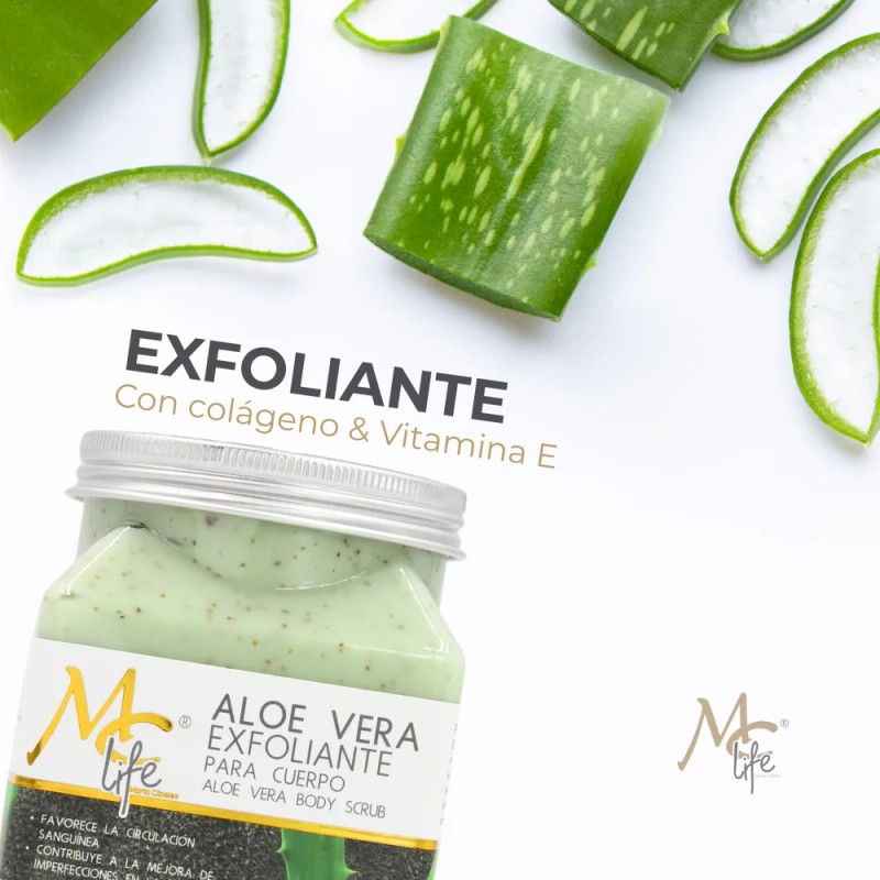 Exfoliante De Aloe Vera Para El Cuerpo 355ml. Mc Life