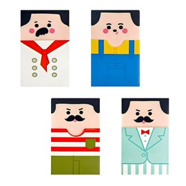 Erasers, Set of 8, 4, Bald Uncle Eraser, Kneaded Fashionable Pencil, Fun, Cute, Popular, Student, Stationery, Student, Children, Drawing, DIY, Study Gift (4)