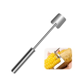Collenatsy 2024 New Long Handle Stainless Steel Corn Stripping Tool, Corn on The Cob Remover,Corn Cob Stripper (1 PCS)