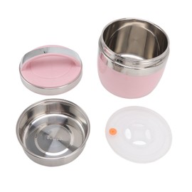 1.5L Vacuum Lunch Box 304 Stainless Steel Insulated Food Container Portable Bento Box for Student Office Worker Pink