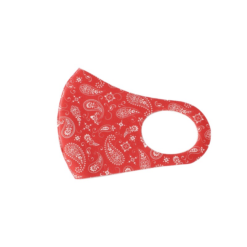 Komonee Face Mask Washable Reusable Red Paisley Dustproof Cloth Mouth