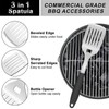 POTWIY Grill Tools Set with Metal Grill Spatula and Tongs,