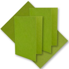 25 x Light Green Vintage Kraft Paper Folding Cards 210 x 148 mm - DIN A5 - Light Green - Recycled - 220 g Blank Folding Cards - Environment by Gustav Neuser