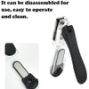 Black 2in1 Grip 360 Rotary Fingernails Toenails Nail Clippers for