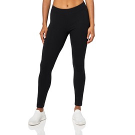 L'eggs Casual Women's Cotton Leggings for All Day Wear, Premium Blend, Stretchy Comfort Waistband, Black, Size Small (Pack of 1)