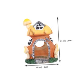 GANAZONO Resin Underwater Mushroom House Hideout for Fish and Shrimp Aquarium Decor and Decoration for Fish Tank Safe and Non-Toxic Resin Open Door Design for Hiding and Playing