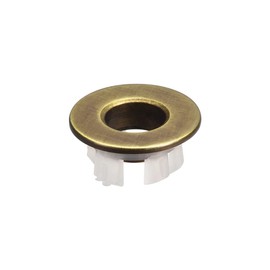 sourcing map sink rim overflow cover copper insert in hole round caps silver tone