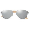 noTrash2003 Aviator Sunglasses with Coloured Mirrored Lenses UV400 CAT3 Strong