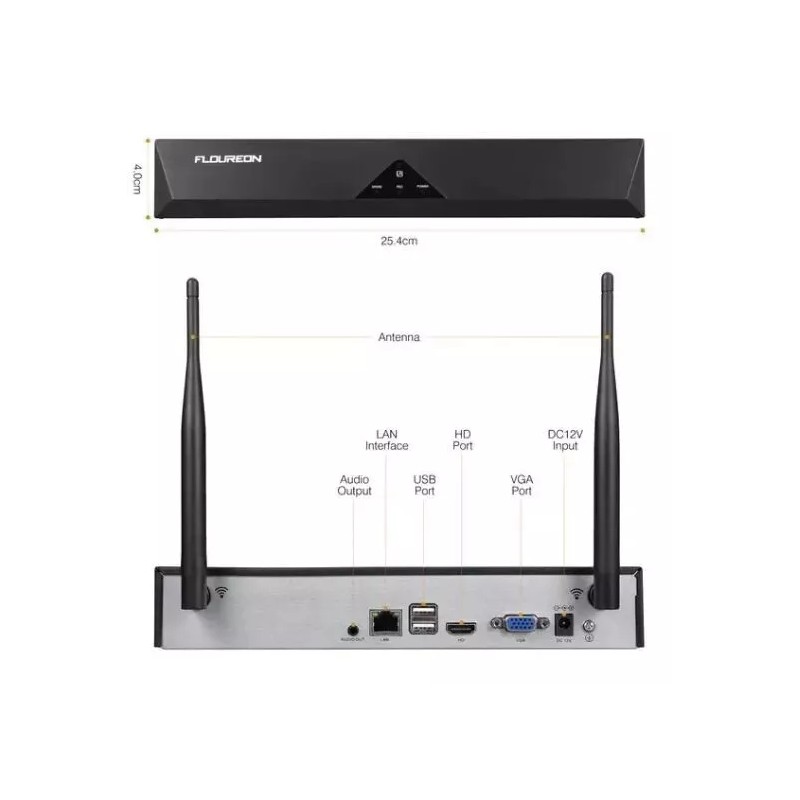 FLOUREON 3.0MP Wireless CCTV Home Security Camera System Auto Cascading