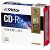 Victor AR80FP5J1 Music CD-R 80 Minute 5 Sheets White Printer