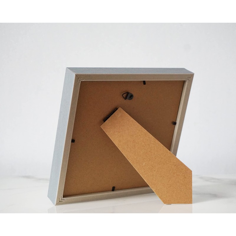 PLUSCHEN 7x7 Blue Beige Square Picture Frame, 7x7 Resin Photo