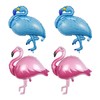 4 Flamingo Balloons, Birthday Decorations, Flamingo Party Decorations, Foil Decorative