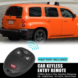 X AUTOHAUX 315MHz KOBGT04A Keyless Entry Remote Car Key Fob for Chevy Uplander 05-08 HHR 06-11 for Pontiac Montana 2005-2006 for Buick Terraza for Saturn Relay 05-07 15114374 4 Buttons