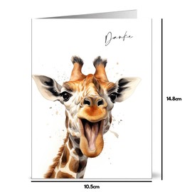 the lazy panda card company 30 Thank You Cards - 30 Different Watercolour Drawings of Animals as Thank You Cards with Envelopes