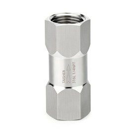 TAISHER 1PCS 316L Stainless Steel 1/4" NPT Female Check Valve,Backflow Prevention,One Way Non-Return Check Valves