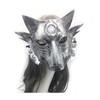Costume ball of werewolf mask (2 pieces - yellow)