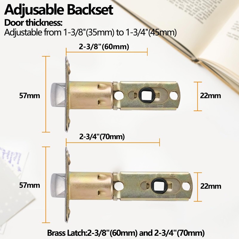 NEWBANG Solid Door Lever Handle Matte Black Finish