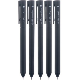 DIVERSEBEE Black Gel Ink Pens, 0.5 mm Gel Pens Fine Point, Bible Pens No Bleed Through with Cute Fine Tip, Bible Study Journaling Supplies, 5 Pack Gel Pen Set