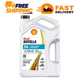 Rotella Shell Rotella T4 Triple Protection 15W-40 Diesel Engine Oil, 1 Gallon