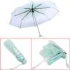 Sakura Folding Umbrella,plplaaoo Rain Umbrella, Transparent Folding Umbrella,Fashionable Princess Umbrella