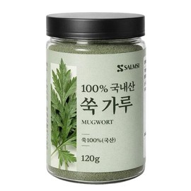 쑥가루 100% 120g 국내산 쑥 고운 미세분말 무첨가 건강차 홈카페 베이킹 라떼 재료 천연 식이섬유 스무디 100% Mugwort Powder 120g Domestic Mugwort Fine Powder Additive-Free Health Tea Home Cafe Baking Latte Ingredient Natural Dietary Fiber Smoothie