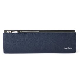 Paul Smith 813019 P918 Paul Smith Bright Stripe Puller SS24 Pen Case with Genuine Storage Box & Cleaning Cloth, 02.navy, Pen Case