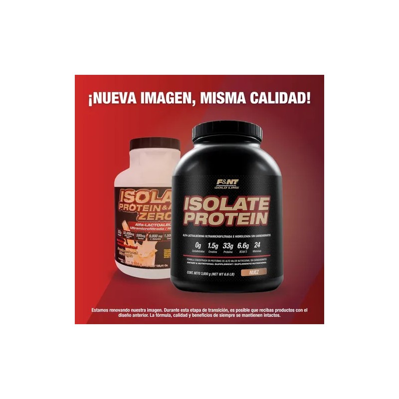 Isolate Protein & Amino Zero Carb F&nt Whey Sabor Nuez