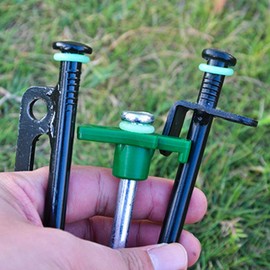 BESPORTBLE Pack of 100 Tent Stakes Ring Plastic Lights Peg Rings Tent Nail Rings Camping Tent Pegs Accessories