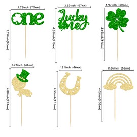24 piezas de decoración para cupcakes del día de San Patricio, diseño de trébol de 4 hojas, decoración de trébol de San Patricio, decoración de magdalenas, trébol, decoración de cumpleaños