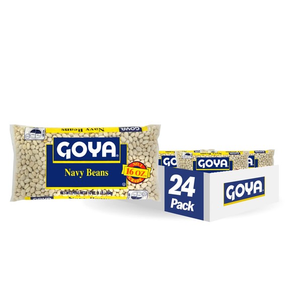 Goya Foods Navy Beans, Dry, 16 Ounce (Pack of 24)