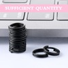 50 Pcs Small Key Rings 10mm Mini Keyring Rings Black