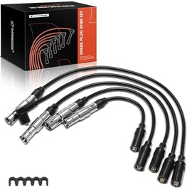A-Premium 5 piezas de cables de bujía compatibles con Volkswagen Jetta, Passat, Golf, Cabrio, L4 2.0L, 1993-2002