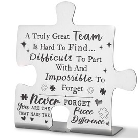 Team Gifts for Employees, Thank You Appreciation Gifts for Team Coworkers Colleague Difference Maker, Encouragement, Cheer Up, Puzzle Piece Decorative Signs Plaques WZW24