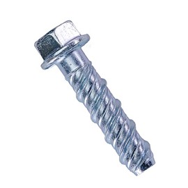 CONFAST LDC38134 3/8" x 1-3/4" Zinc Plated Large Diameter Concrete Screw for Anchoring to Masonry, Brick or Block (25 per Box)